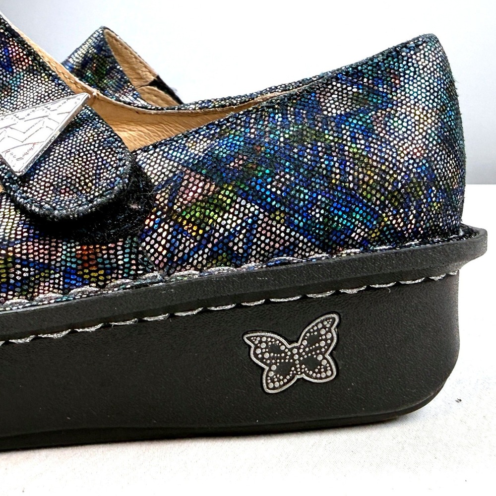 Alegria Paloma Mary Jane PAL-321 Iridescent Mosiac Leather Nursing Shoes-Sz 37 - Picture 5 of 8